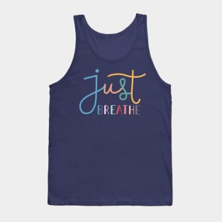 Just Breathe Rainbow Tank Top